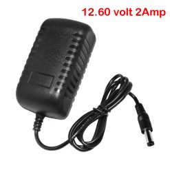 12.6V/2A Lithium Battery Charger for 3S 12V Rechargeable Li-ion Battery AC-DC Adapter for 3s BMS BatteryPack Full Charge Indicator and Cut off Function